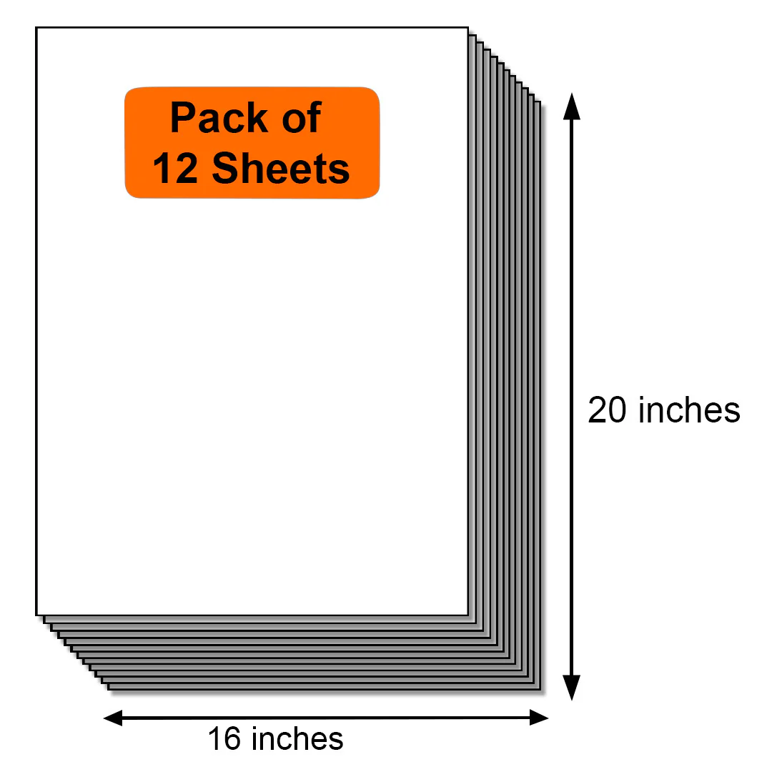 16" X 20" White Transfer Paper (12 Pack)