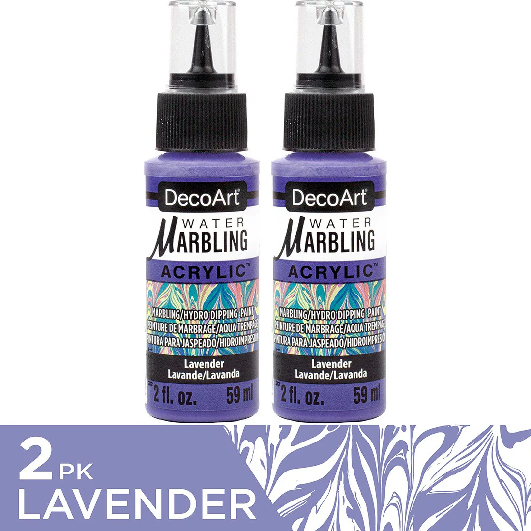 Water Marbling Paint Lavender 2pk - Image 2