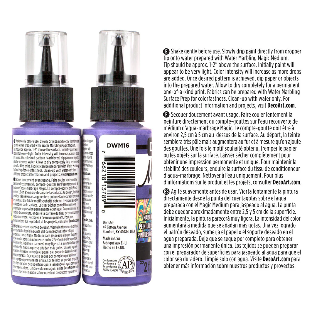 Water Marbling Paint Lavender 2pk - Image 3