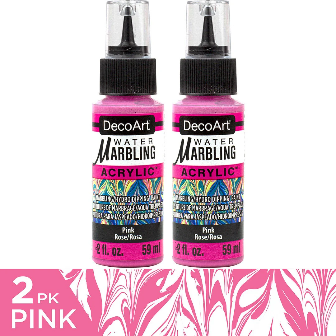 Water Marbling Paint Pink 2pk - Image 2