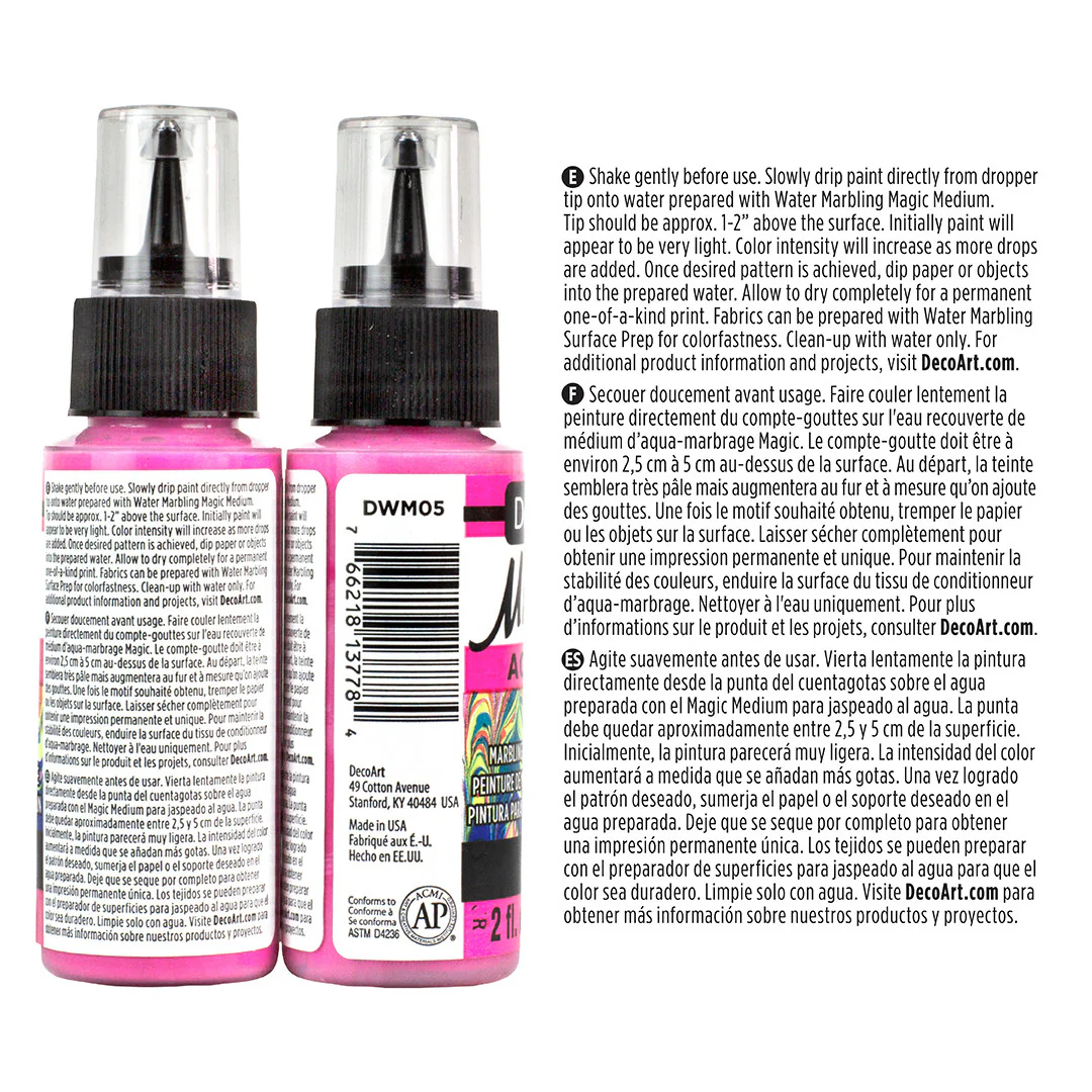 Water Marbling Paint Pink 2pk - Image 3