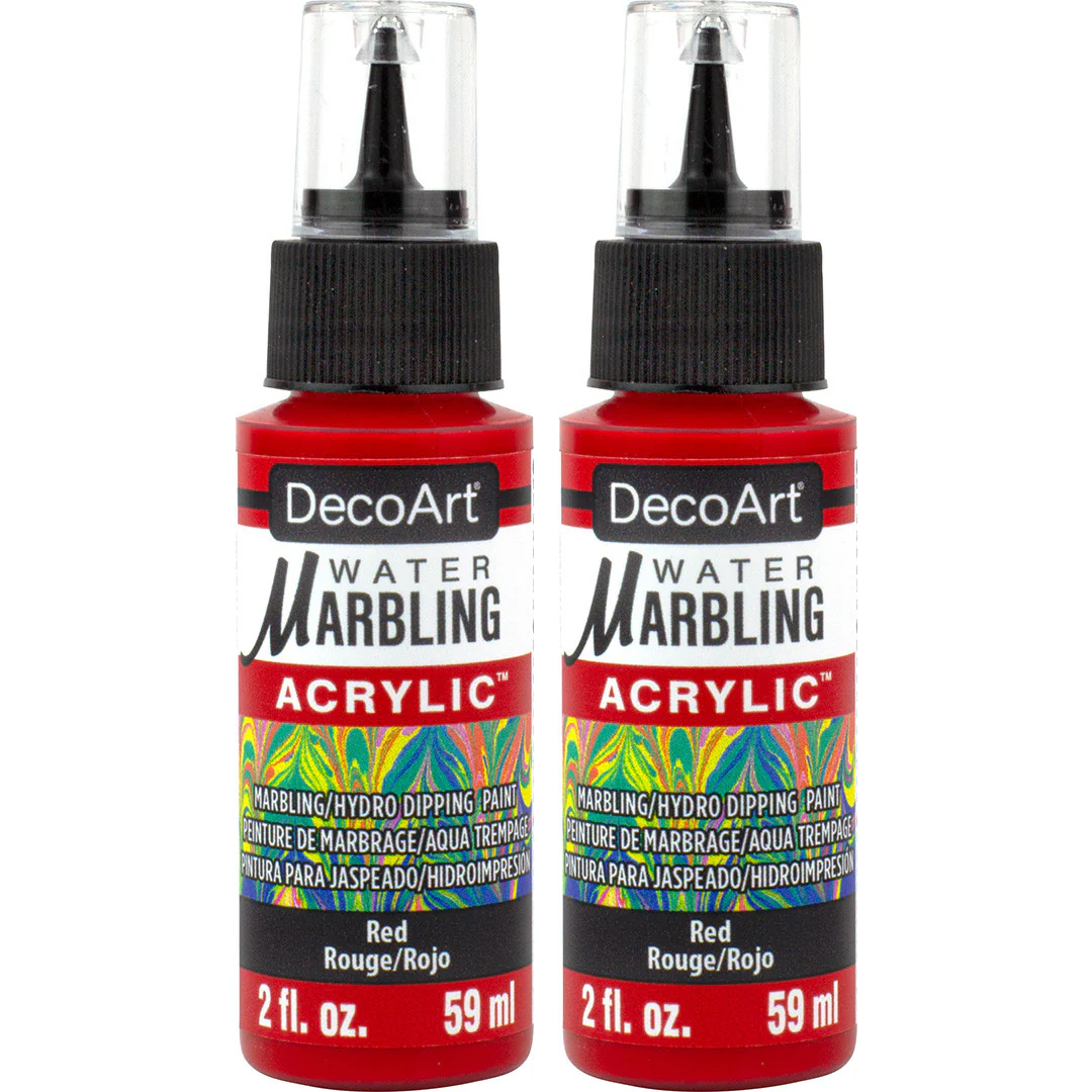 Water Marbling Paint Red 2pk