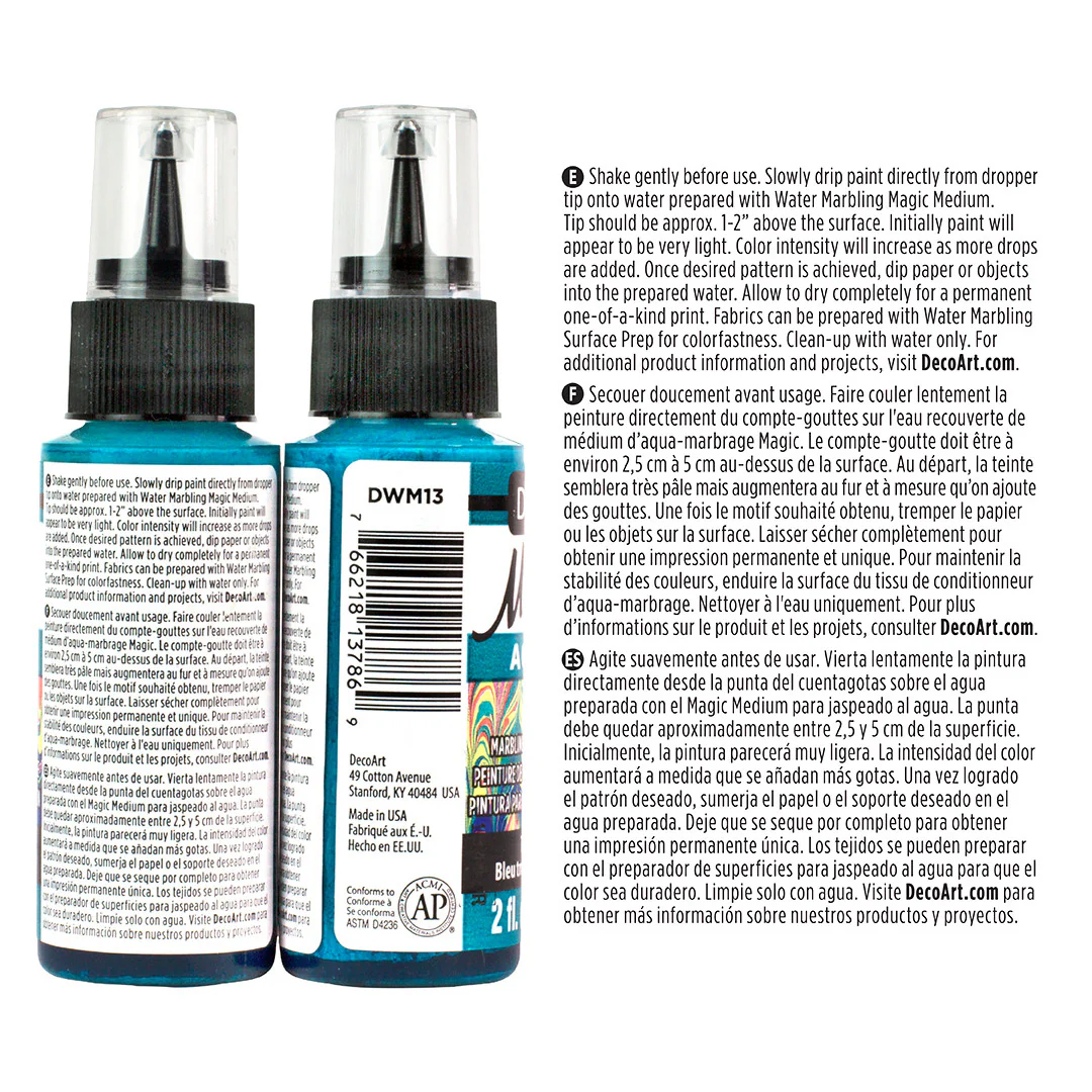 Water Marbling Paint Tropical Blue 2pk - Image 3